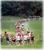Cross country training in Brooklyn, Michigan.