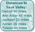 Sauk Valley is less than one mile from the Michigan International Speedway.